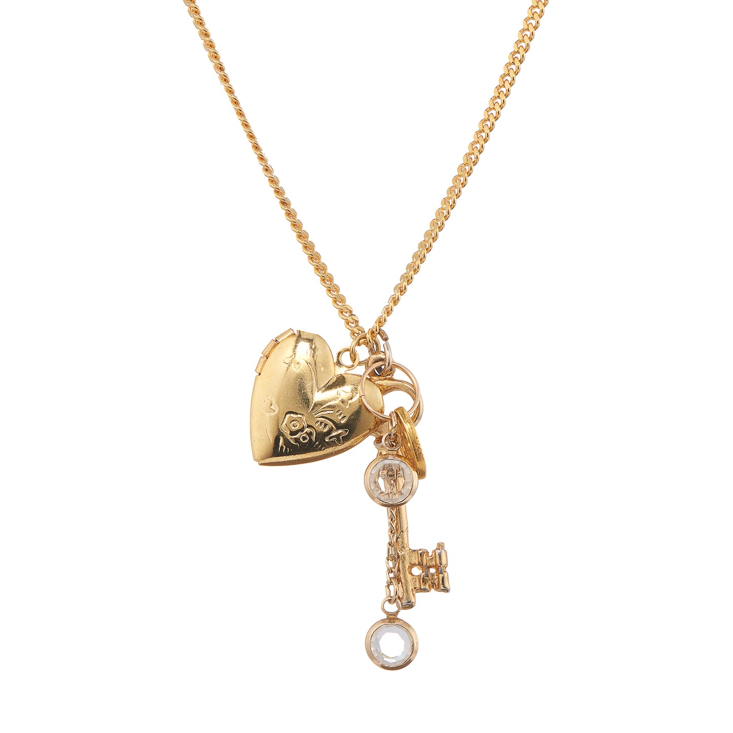 The Key to True Love Charm Necklace, romantic key pendant jewelry