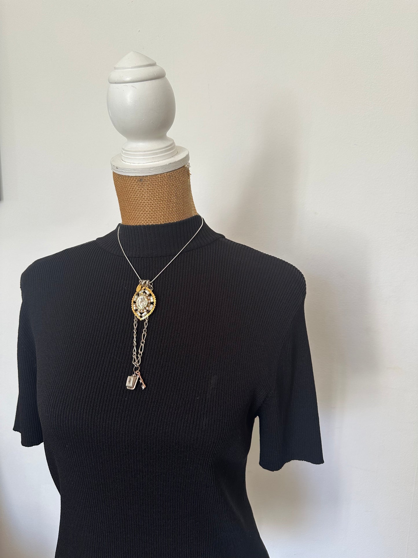Hide and Squeaks Vintage Charm Necklace