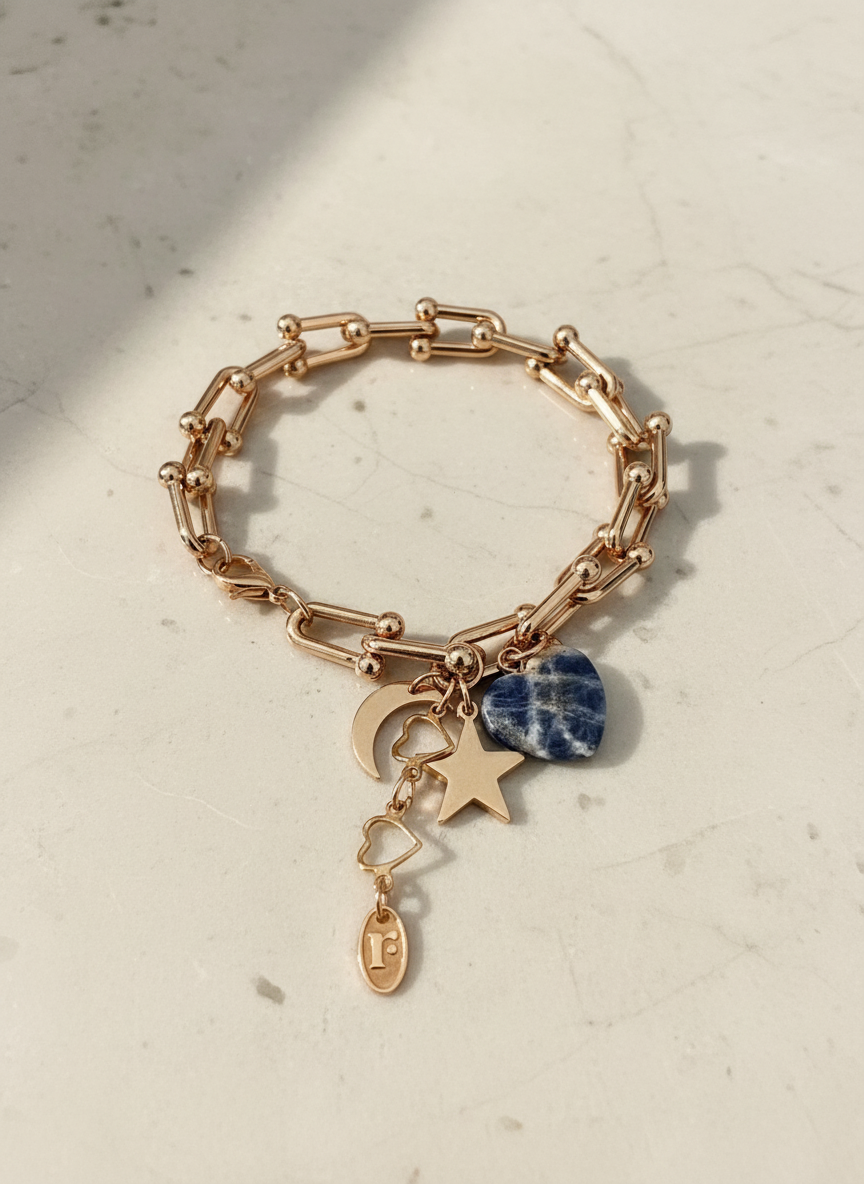 My Sun, Moon and Stars Charm Bracelet