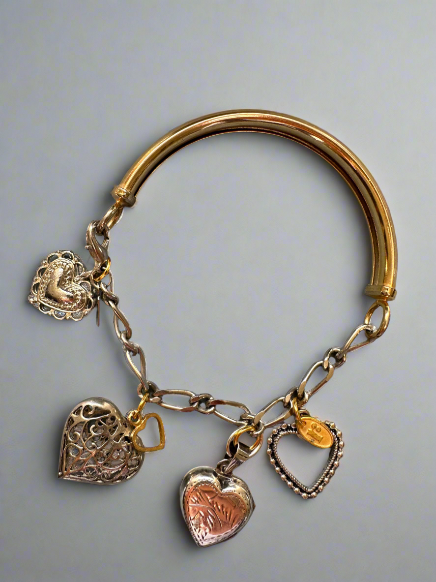 Five of Hearts Charm Bracelet