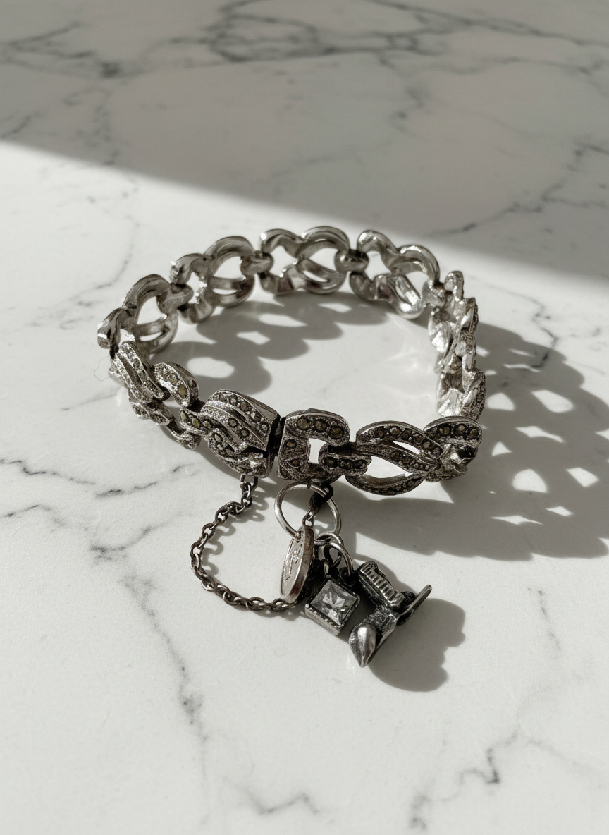 Ashes to Ashes Vintage Charm Bracelet