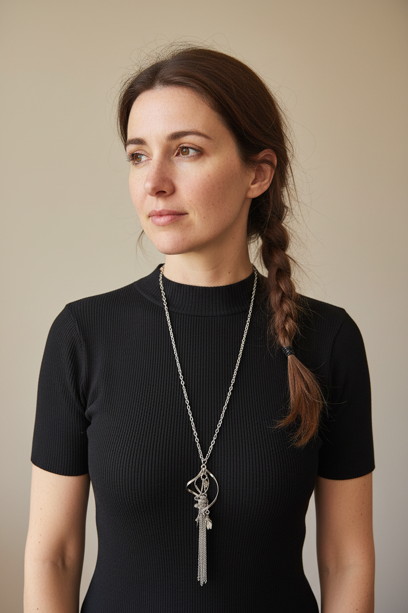 Swirl Pool Charm Necklace