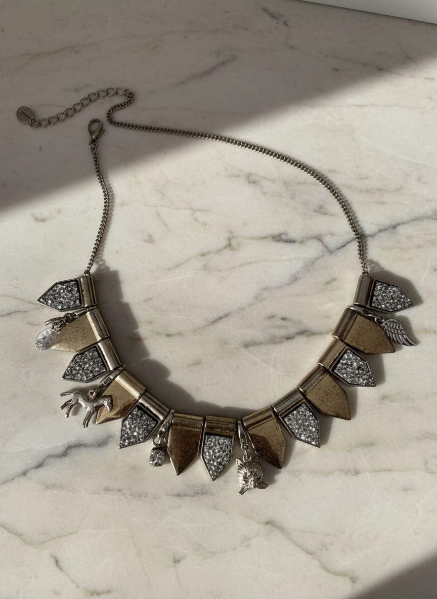 Flagged Cluster Charm Necklace