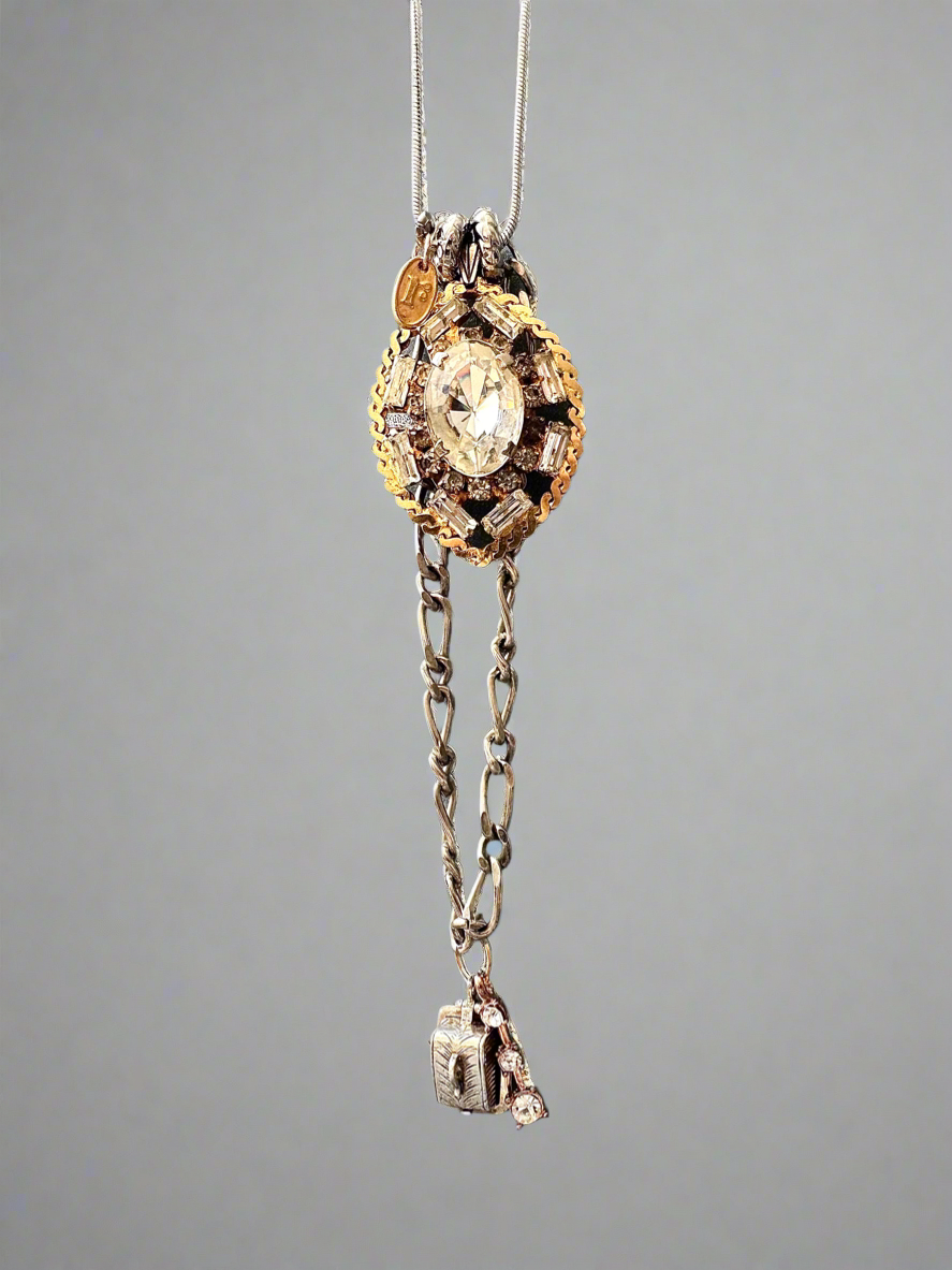 Hide and Squeaks Vintage Charm Necklace