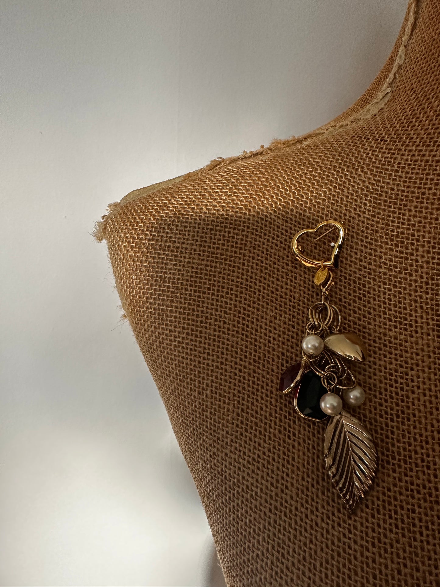 Heartfelt Charm Dangle Brooch