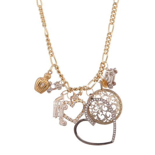 Love in the Fast Lane Cluster Charm Necklace, bold statement jewelry