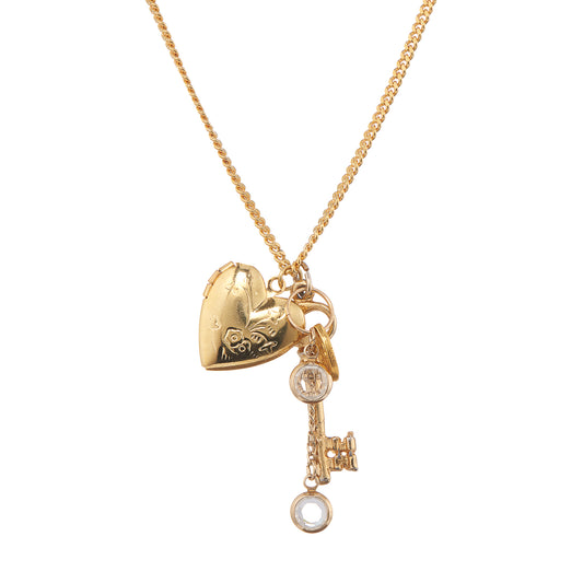 The Key to True Love Charm Necklace, romantic key pendant jewelry