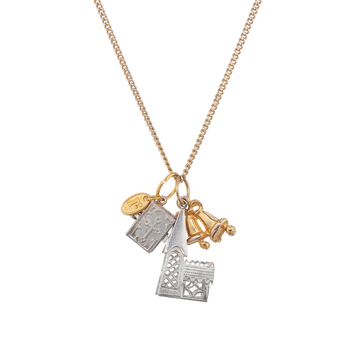 Wedding Belle Charm Necklace, bridal gift or wedding accessory