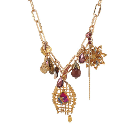 A Fine Vintage Cluster Charm Necklace, elegant vintage-inspired jewelry