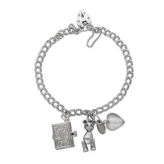 Pray for Teddy Charm Bracelet, cute and sentimental charm bracelet