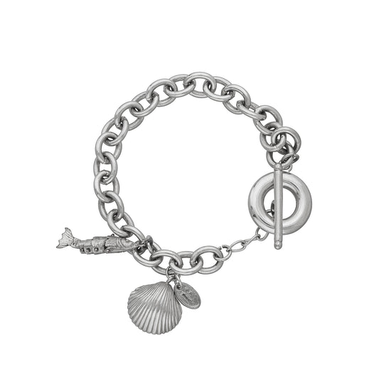 Sea of Love Charm Bracelet, romantic ocean-inspired charm bracelet