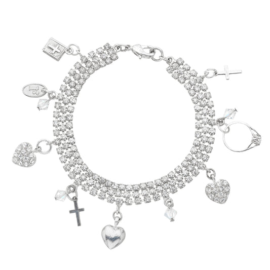 Diamonds Are Forever Charm Bracelet, romantic statement jewelry