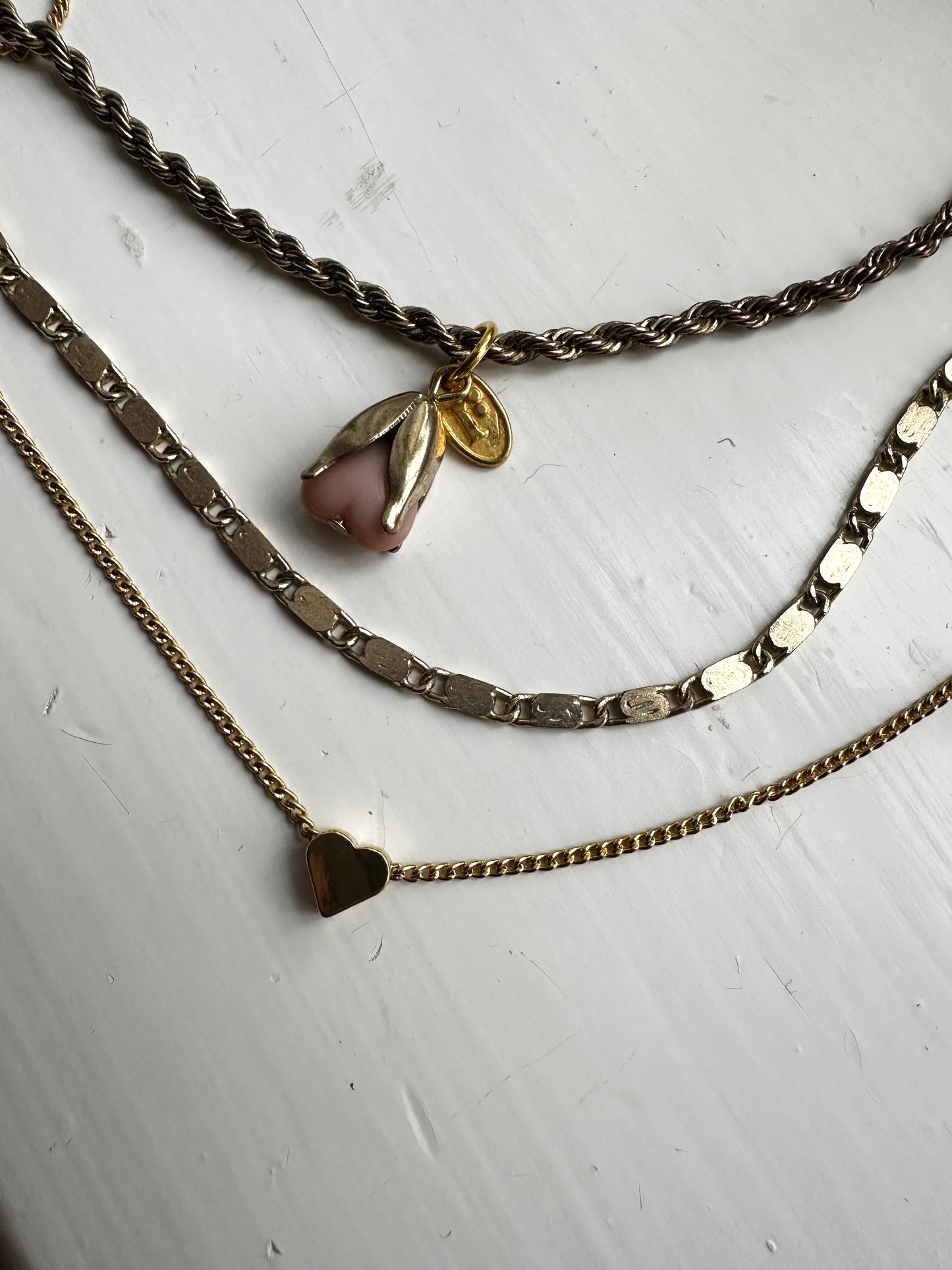 Love, Love, Love Upcycled Charm Necklace