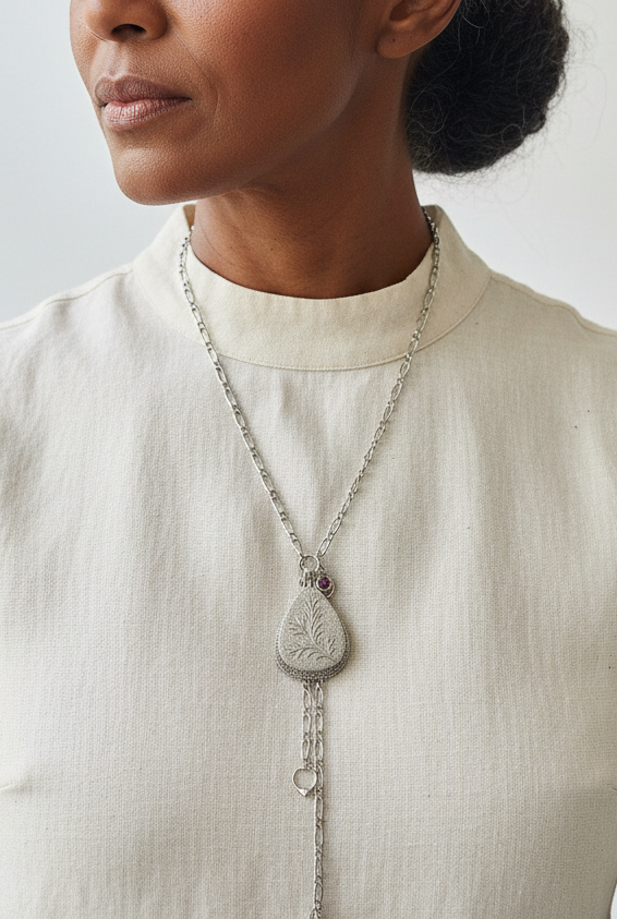 Never Leaf Me Charm Necklace