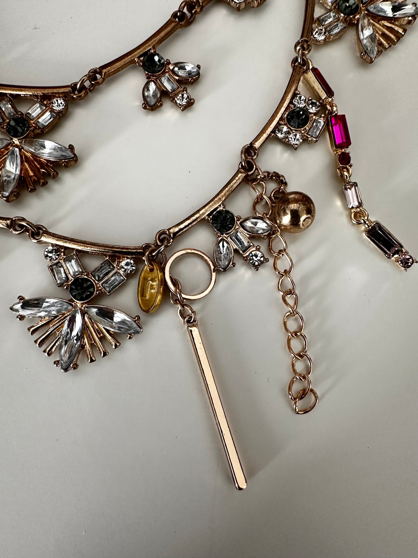 Vintage Dangle Cluster Necklace