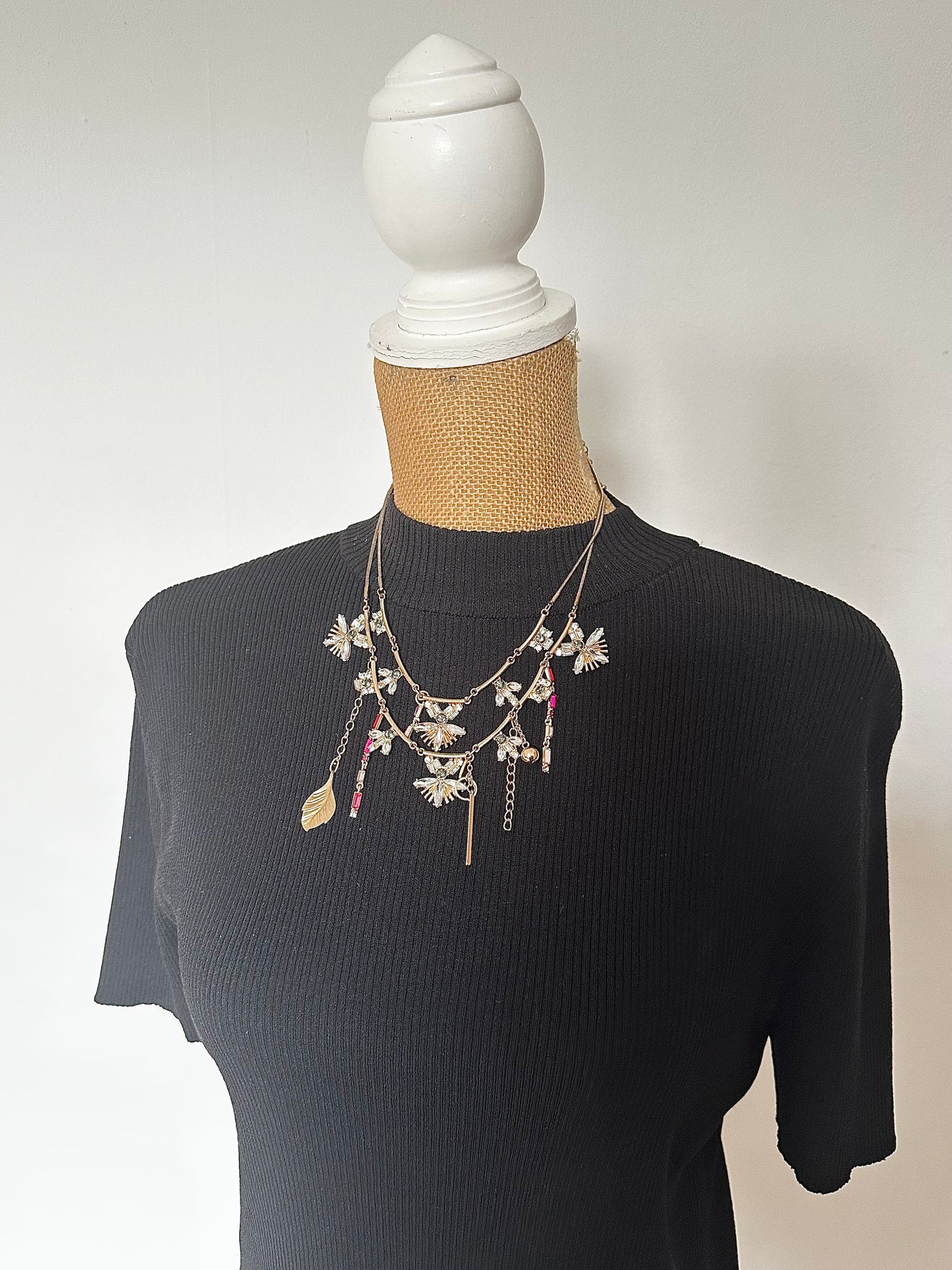 Vintage Dangle Cluster Necklace