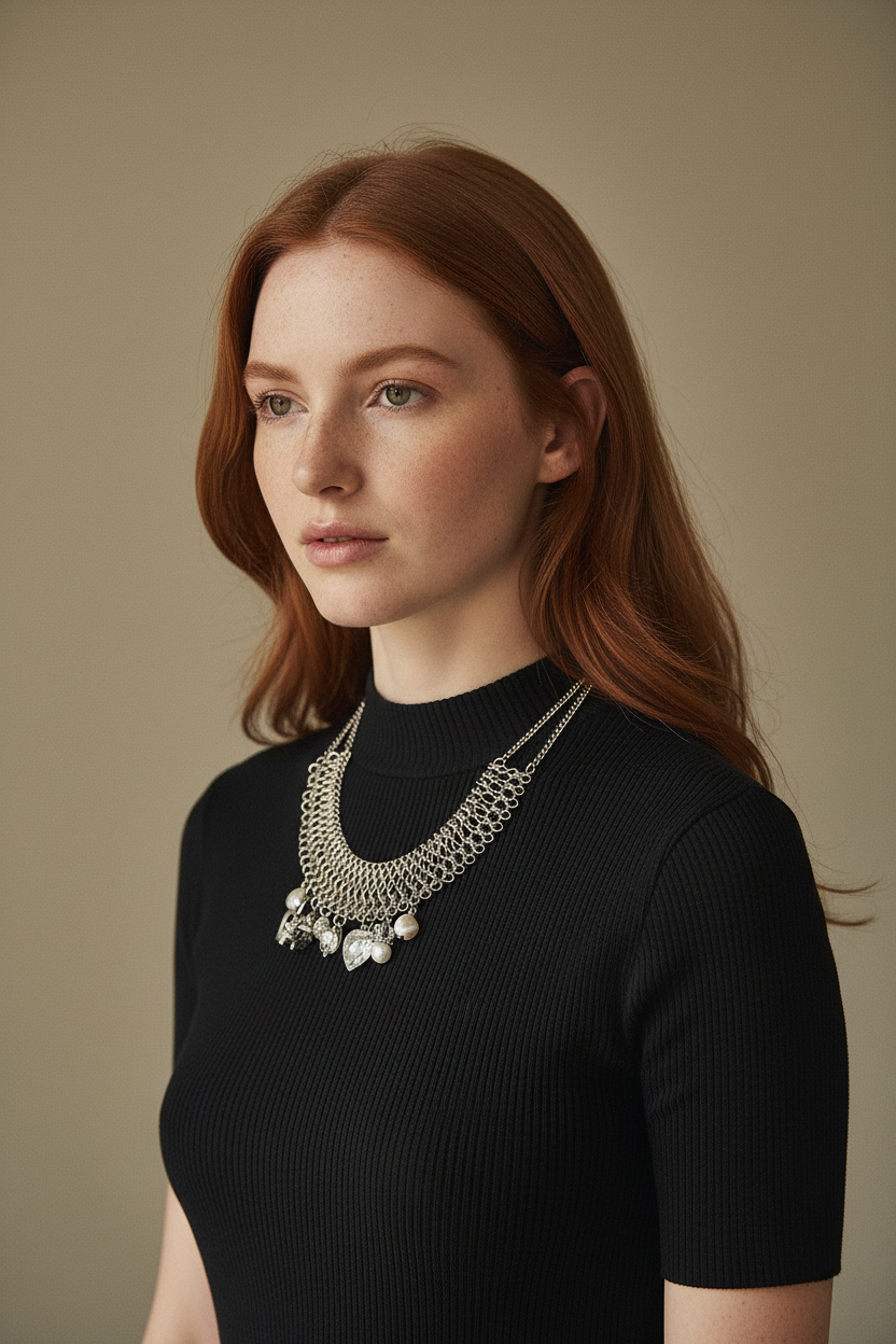 Queen of Hearts Cluster Necklace