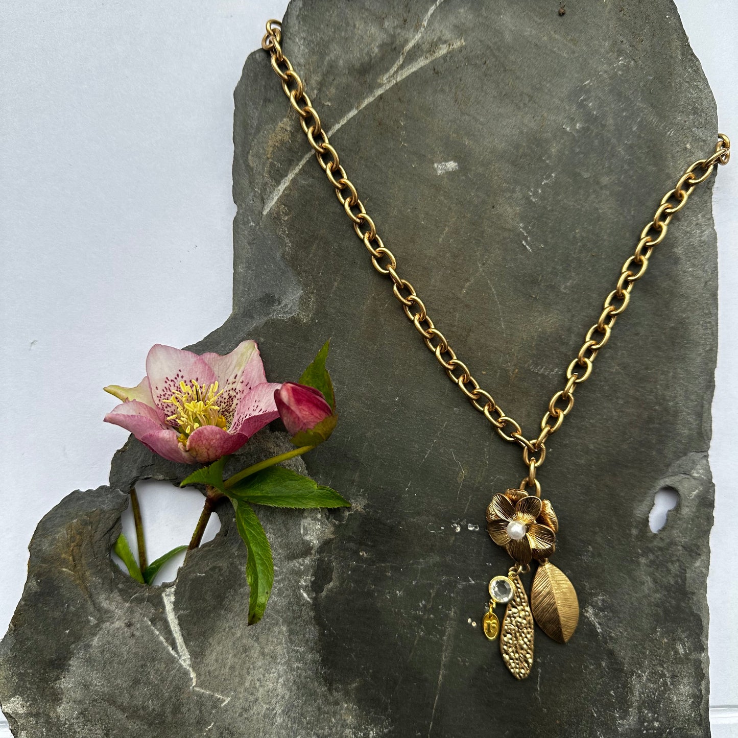 I Pick You Upcycled Charm Necklace