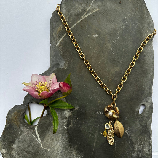 I Pick You Upcycled Charm Necklace