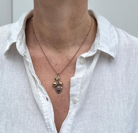 It Must Be Love Necklace, romantic charm necklace