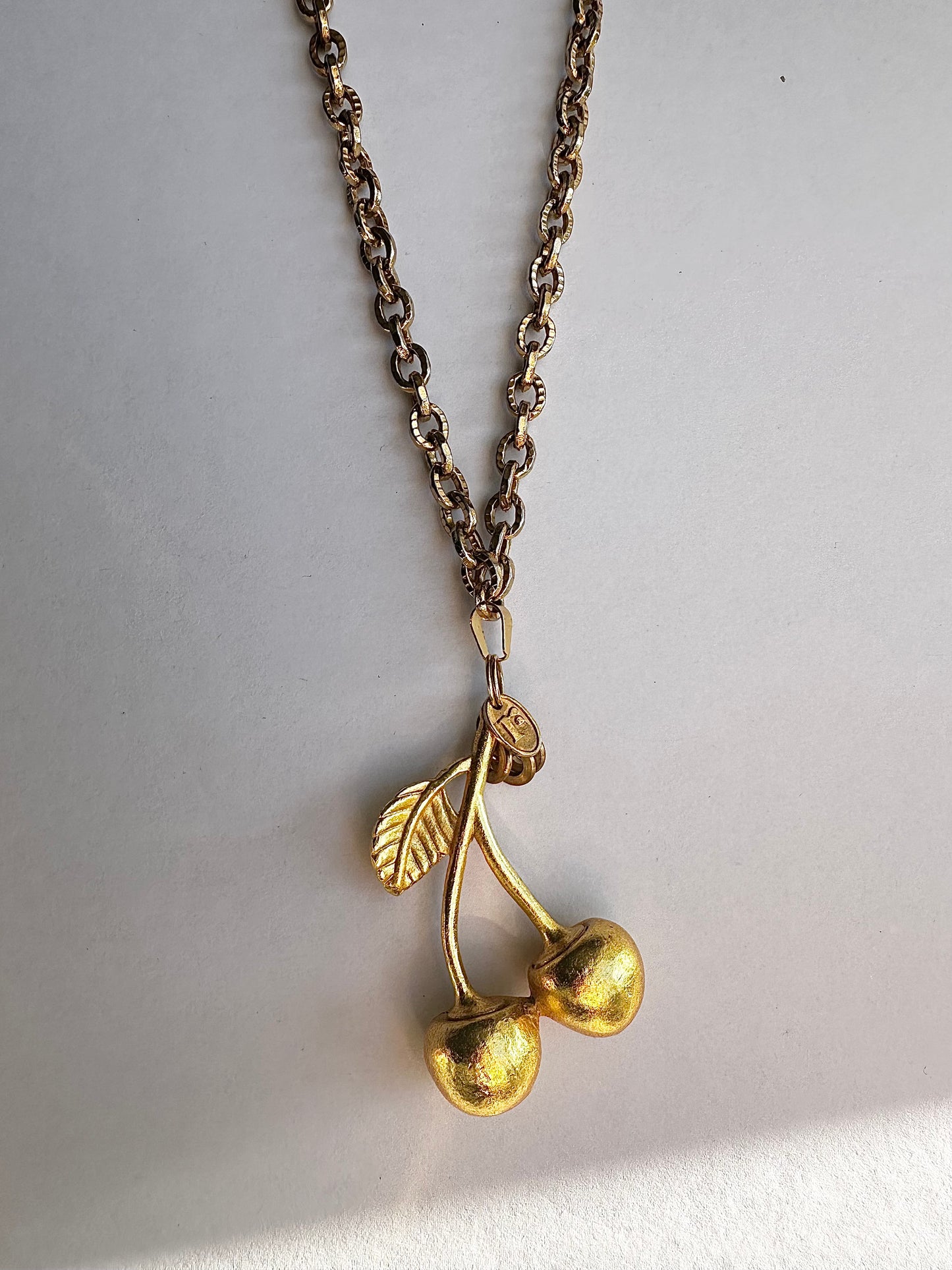 Cherry Four Vintage Necklace with Cherry Charm