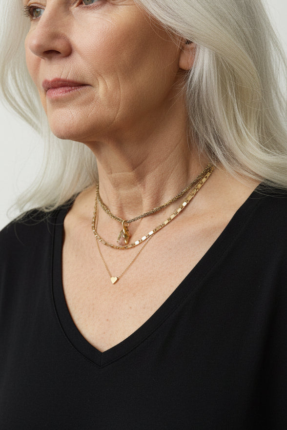 Love, Love, Love Upcycled Charm Necklace