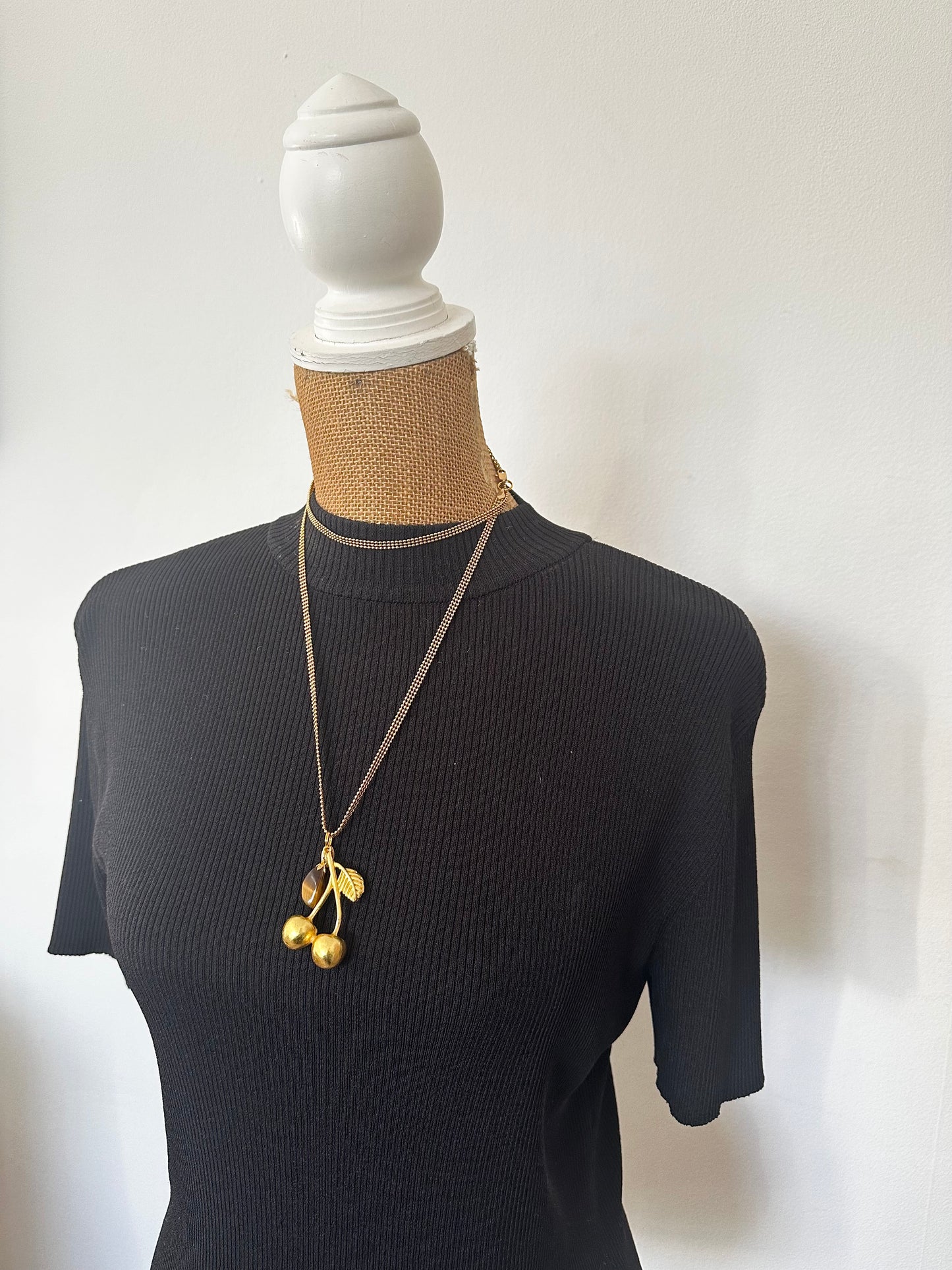 Cherry Six Pendant and Gem Necklace