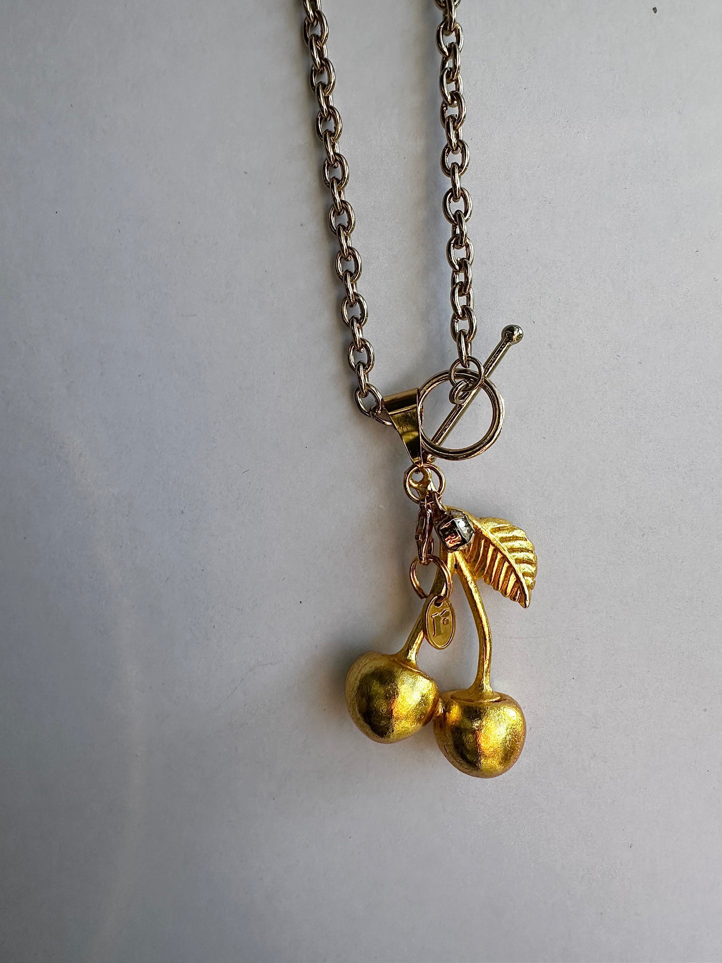 Cherry Eight Vintage Necklace with Cherry Charm