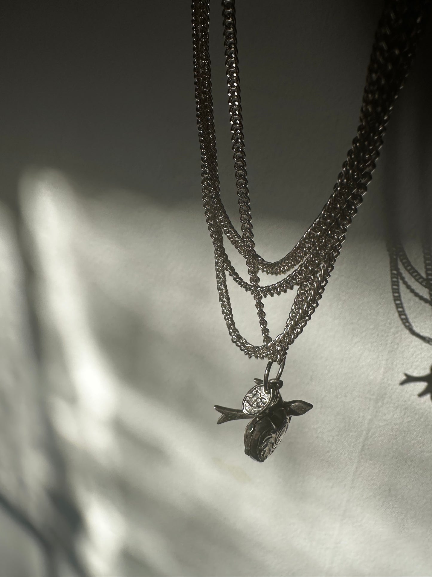 Love Birds Upcycled Vintage Charm Necklace