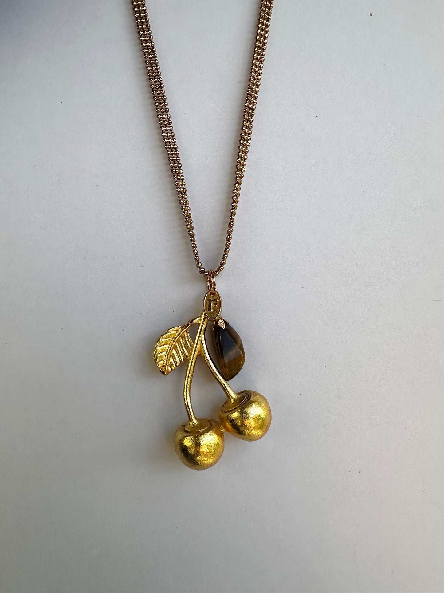 Cherry Six Pendant and Gem Necklace