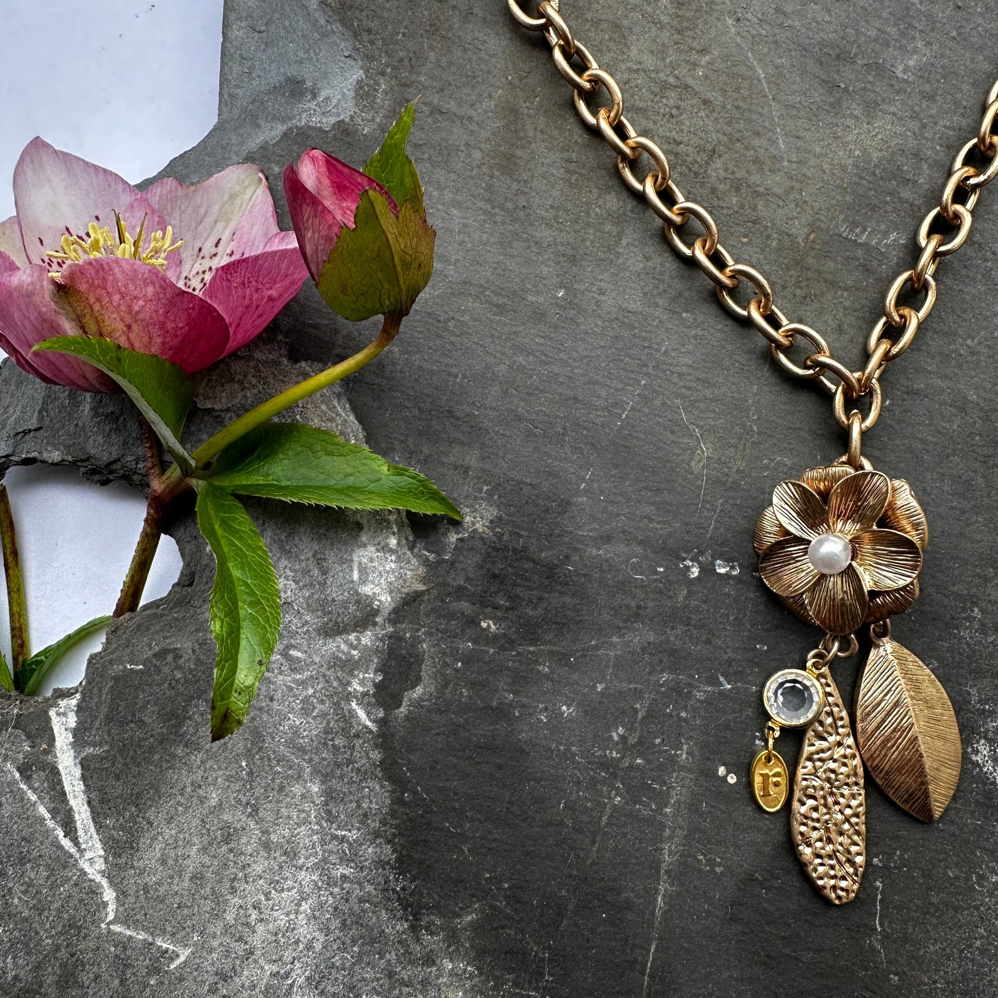 I Pick You Upcycled Charm Necklace