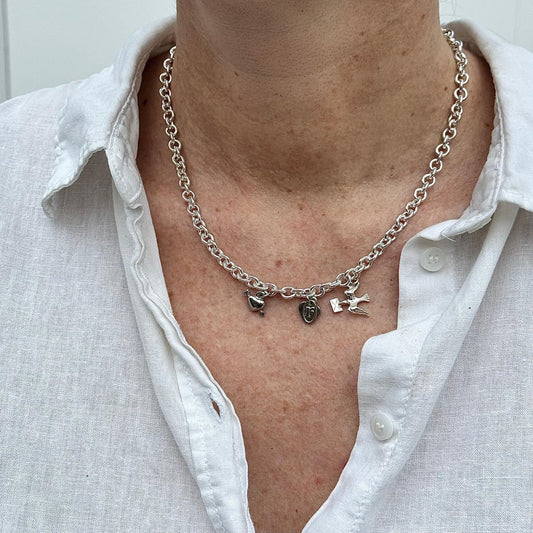 Sealed With a Kiss Charm Necklace, love-themed pendant jewelry