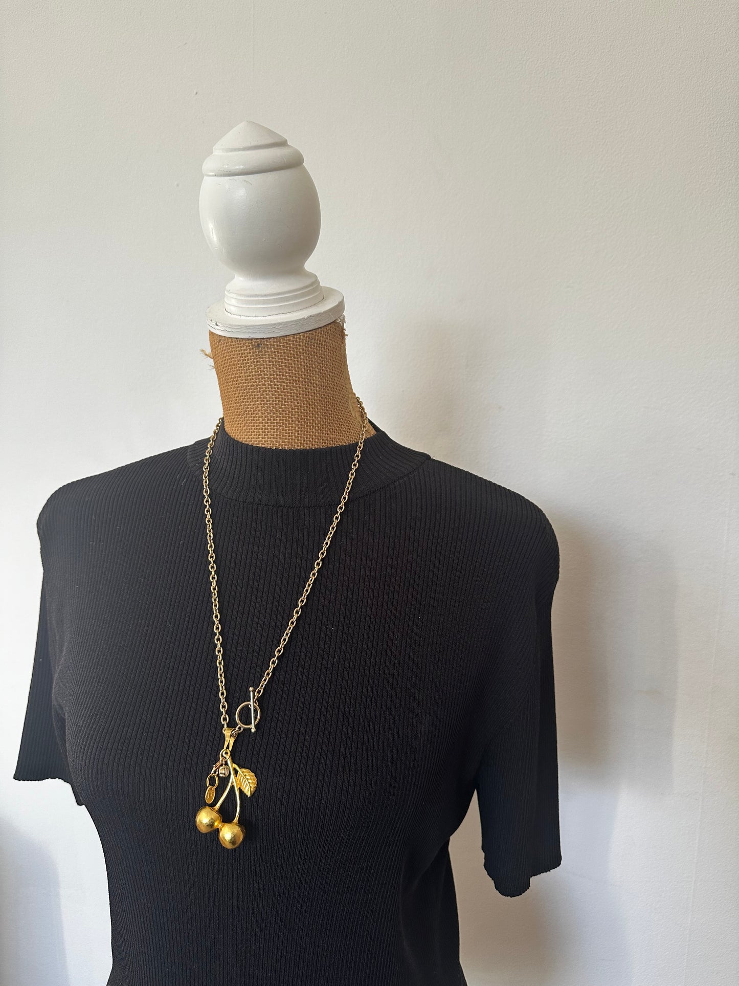 Cherry Eight Vintage Necklace with Cherry Charm