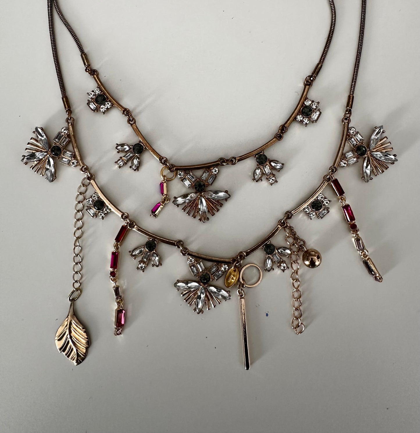 Vintage Dangle Cluster Necklace