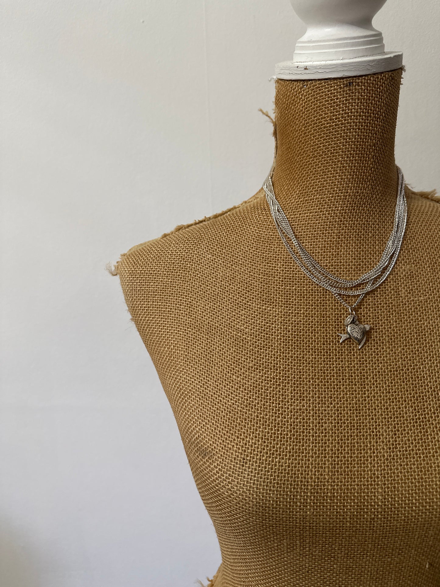 Love Birds Upcycled Vintage Charm Necklace