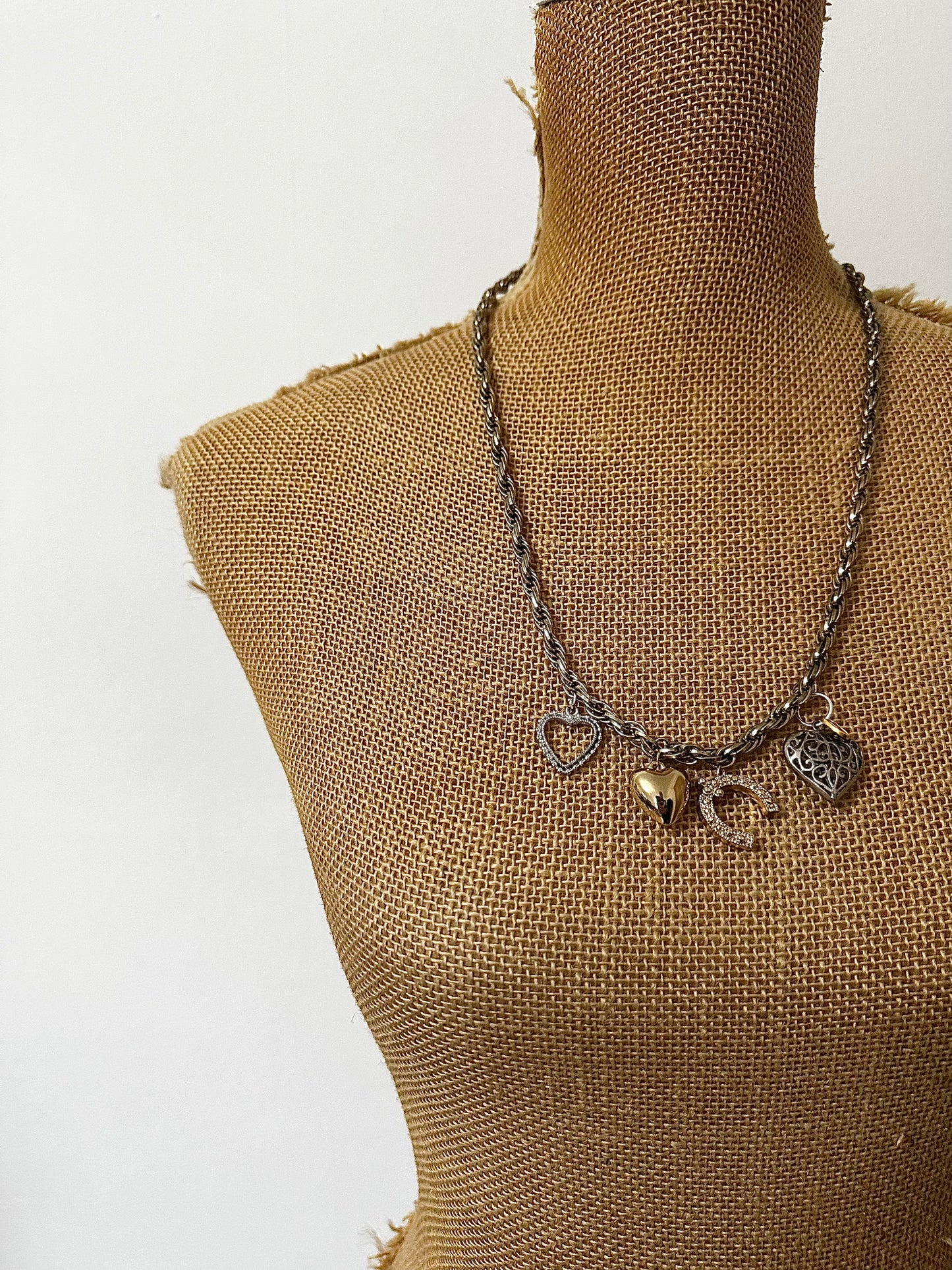 Lucky Twist Upcycled Charm Necklace