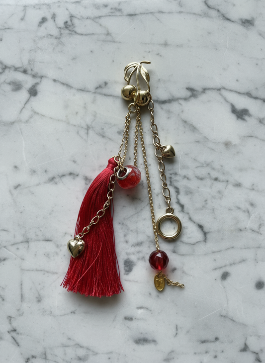Tassel Cherry Charm Brooch