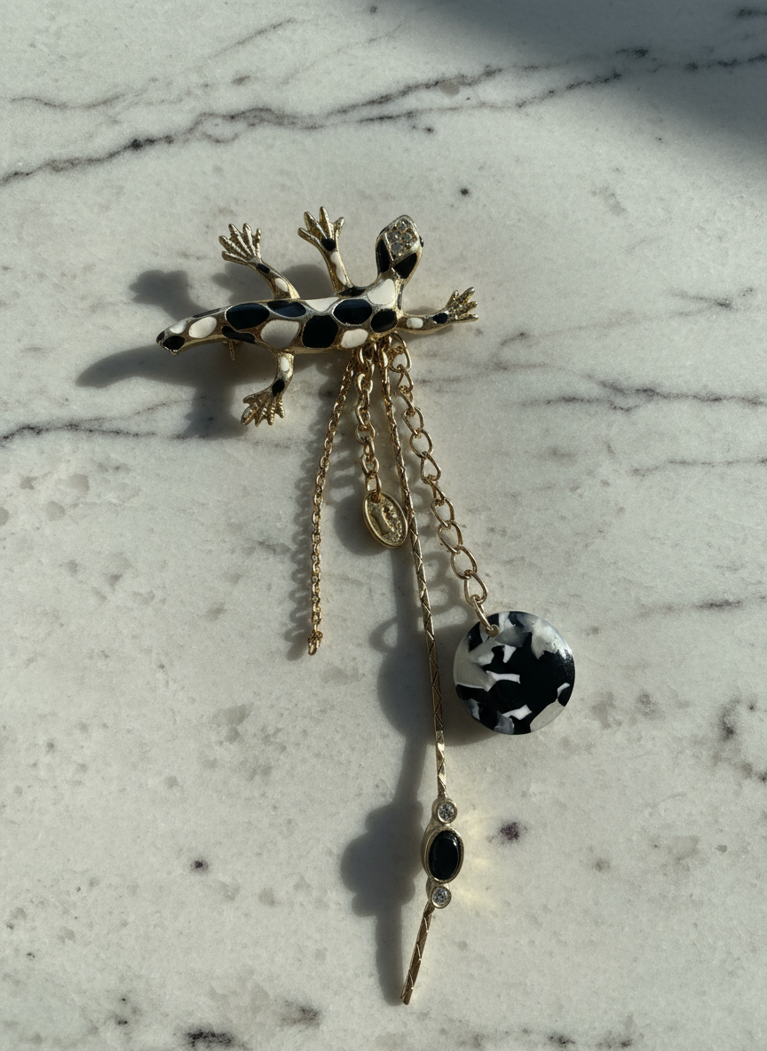 Lizard Vintage Charm Brooch