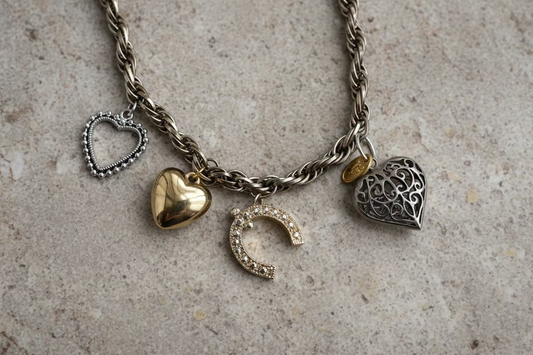 Lucky Twist Upcycled Charm Necklace