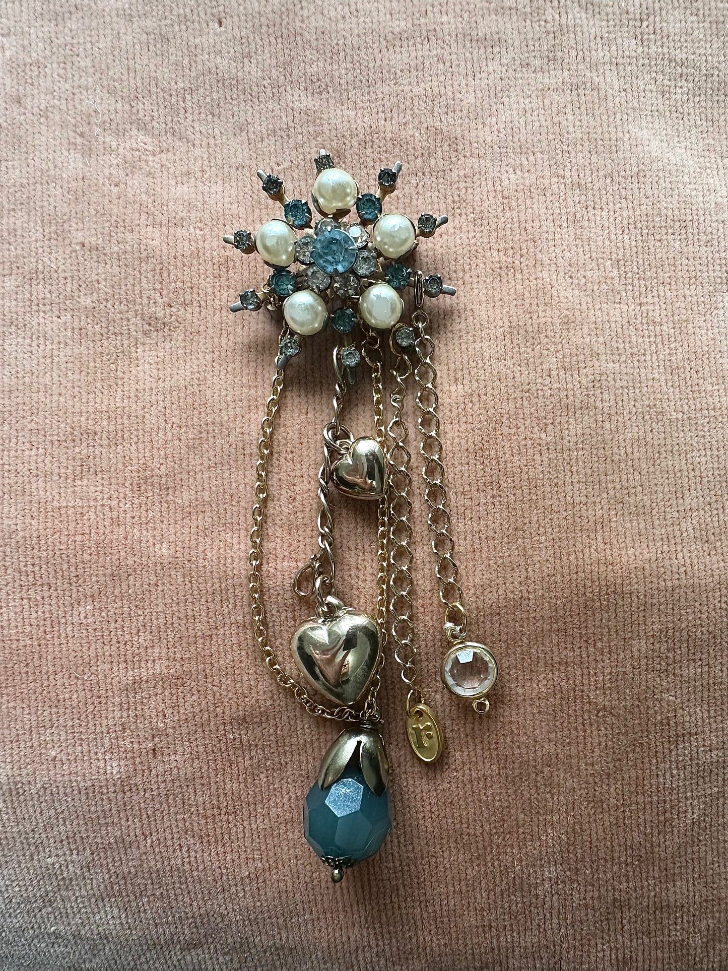 Starburst Gem Charm Brooch