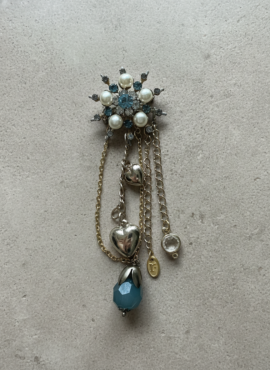 Starburst Gem Charm Brooch