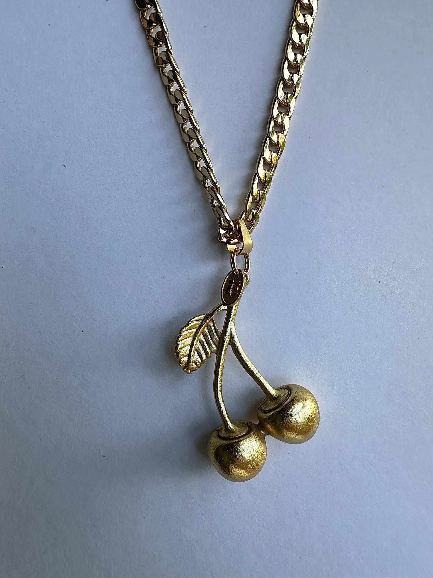 Cherry Two Chain and Pendant Necklace