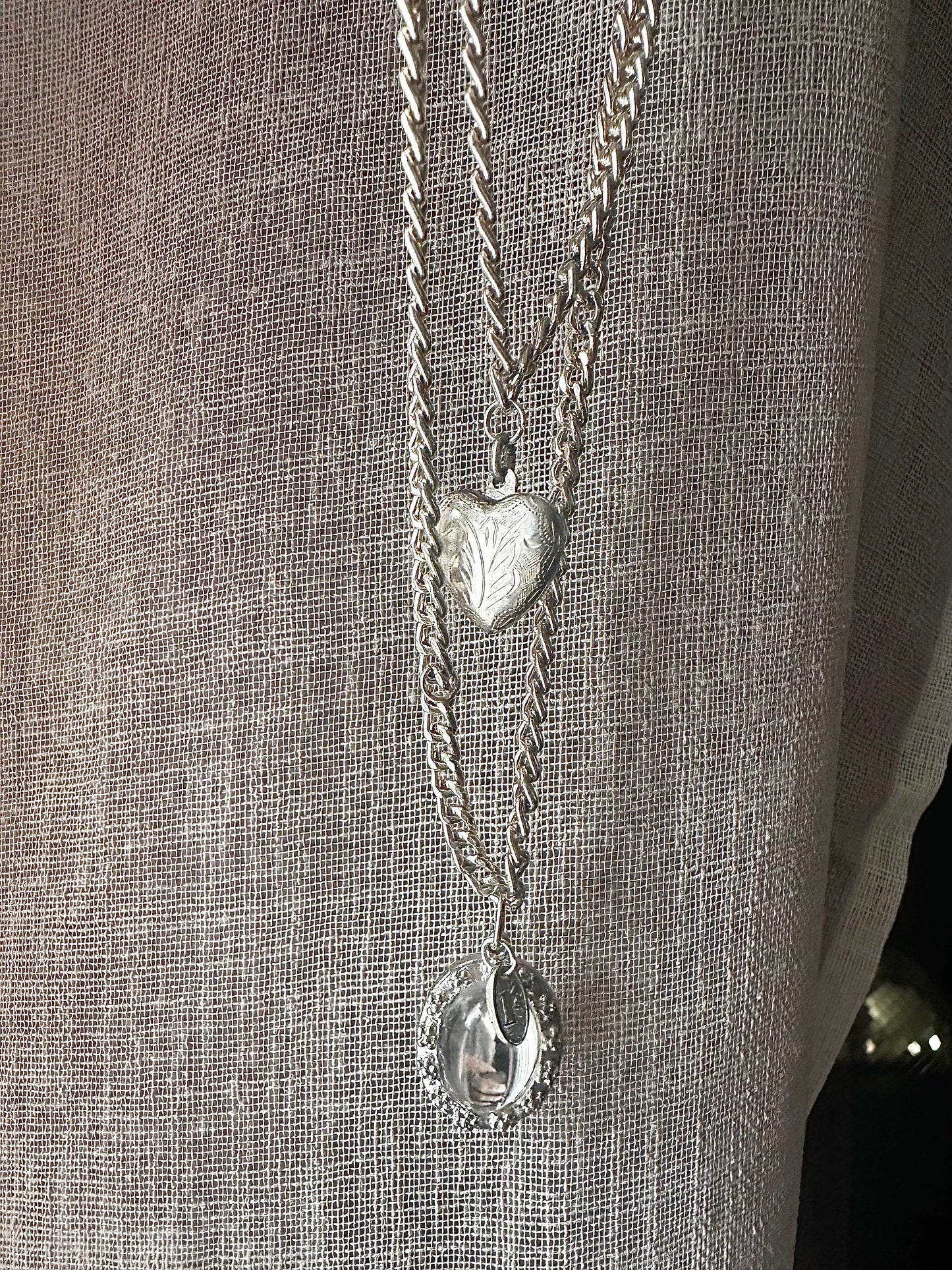 Love Locket Upcycled Charm Necklace