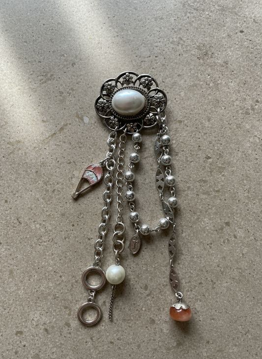 Flower Petal Charm Brooch