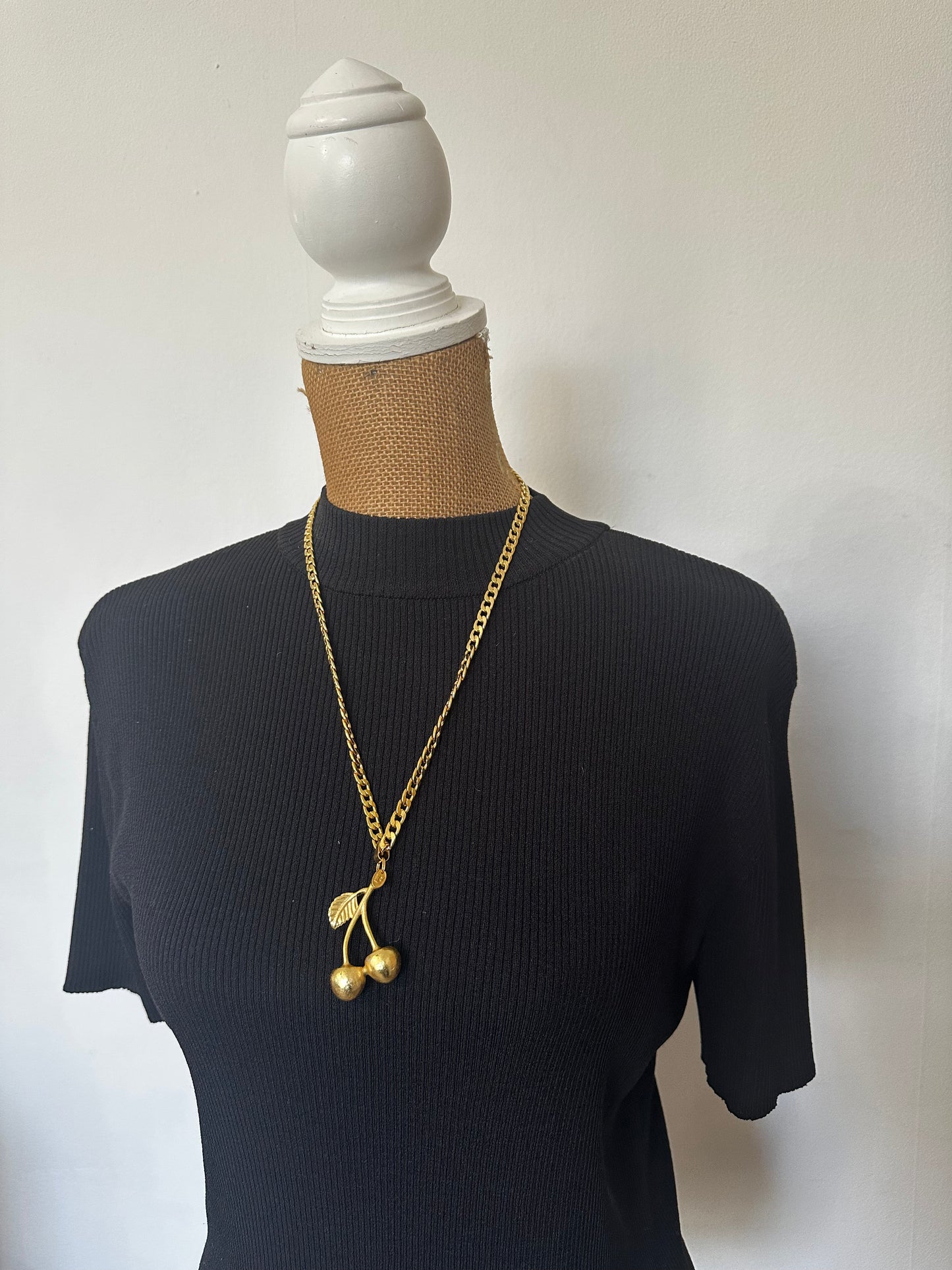 Cherry Two Chain and Pendant Necklace