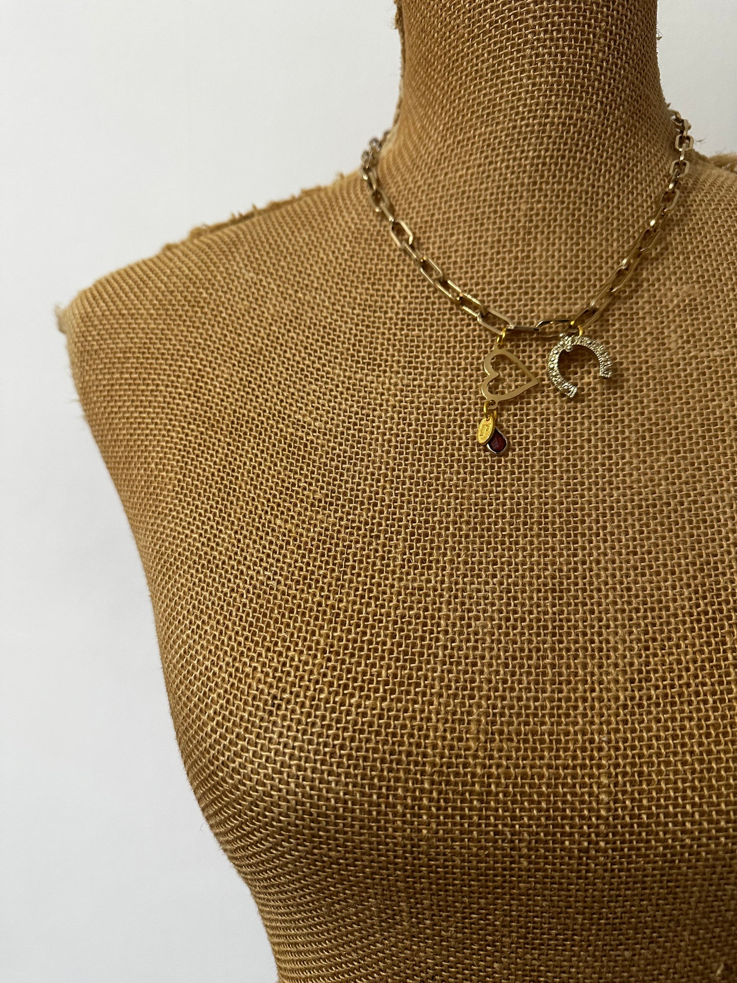 Love Linked Upcycled Charm Necklace