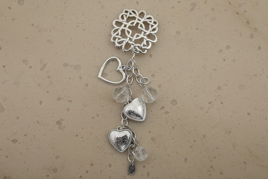 Heartfelt Dangle Charm Brooch