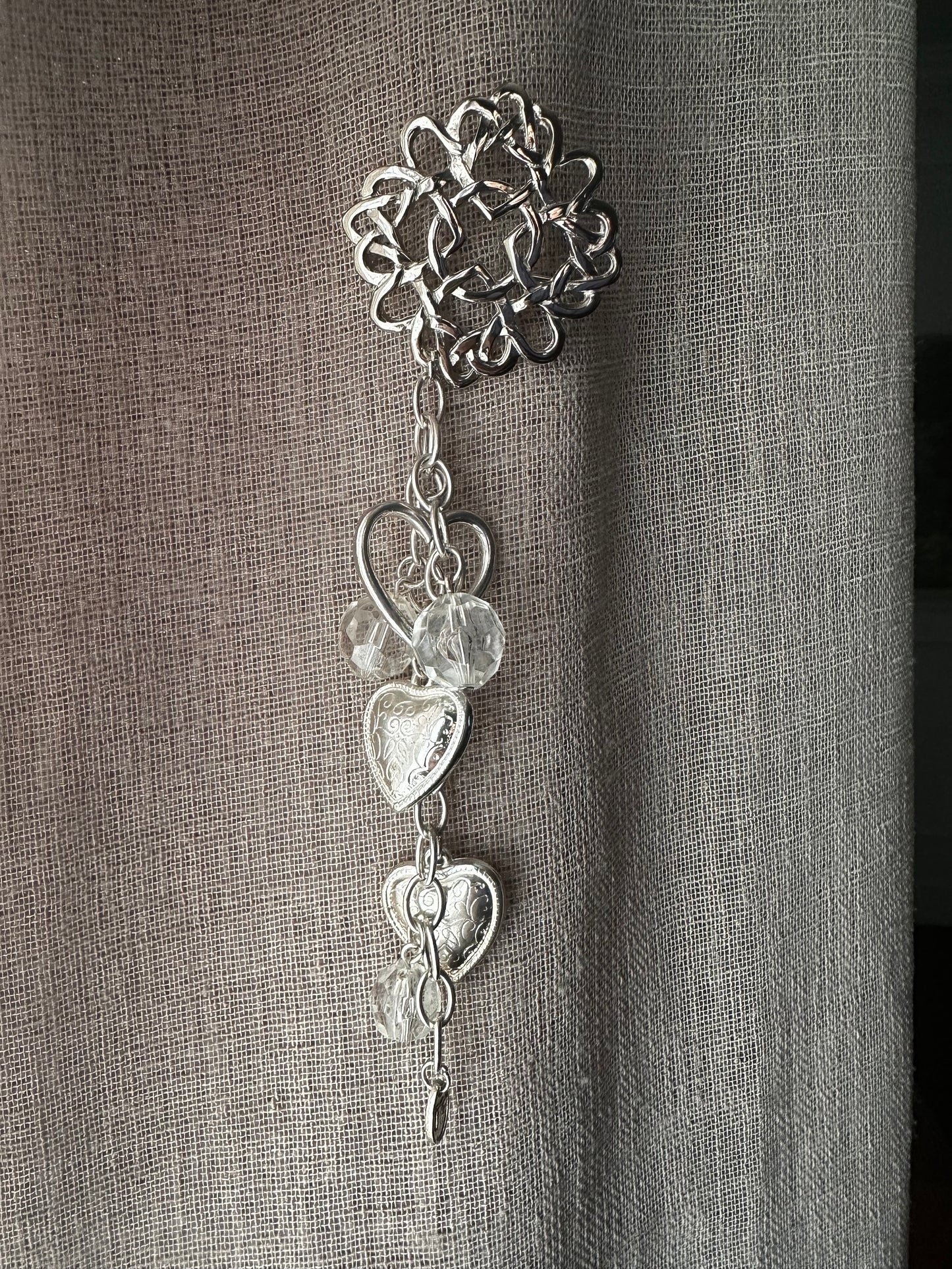 Heartfelt Dangle Charm Brooch