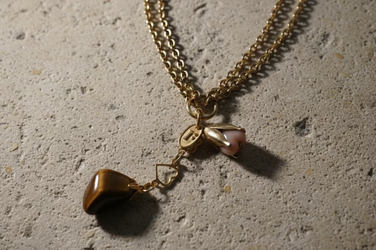 Love Wrapped Upcycled Vintage Charm Necklace