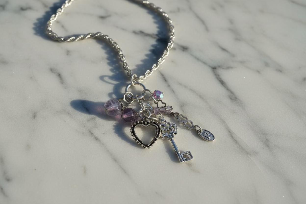 Love Lila Upcycled Vintage Charm Necklace